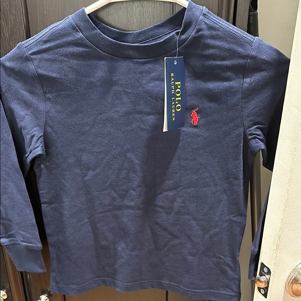 NWT! Polo by Ralph Lauren Kids Navy Blue Long Sleeve Shirt
